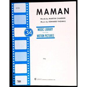Vintage Maman Sheet Music Martin Charnin Edward Thomas Mata Hari Flop 1967 1968